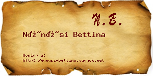 Nánási Bettina névjegykártya
