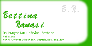 bettina nanasi business card